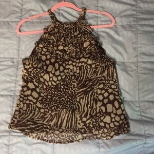 Leopard print dress top